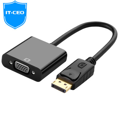 

IT-директор V08DMV DP к VGA кабель / адаптер DisplayPort конвертер / адаптер черный дисплей проектора
