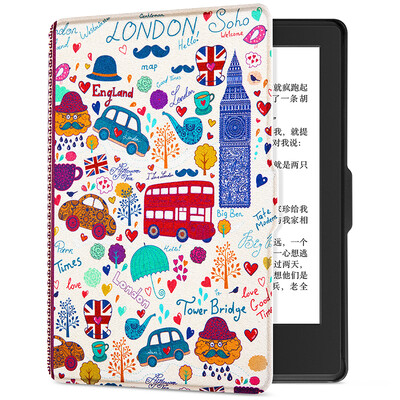 

Pottery fit Kindle 558 version of the protective cover shell painting series new Kindle e-book sleep gloves London memory