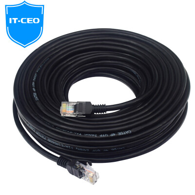 

IT-CEO V08W5-10 высокоскоростной ультра-пяти готовый кабель RJ45 сетевой перемычки чистая медная широкополосная линия домашнее улучшение инженерная проводка с хрустальной головкой длиной 10 метров черный