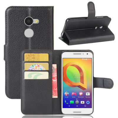 

GANGXUN Alcatel A3 Case High Quality PU Leather Flip Cover Kickstand Anti-shock Wallet Case for Alcatel A3