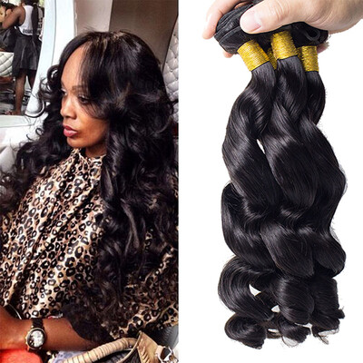 

Hot Sale 8A Loose Wave 3pcs Malaysian Virgin Hair Lot Virgin Hair Human Hair Bundles Malaysian loose Wave Free Shipping