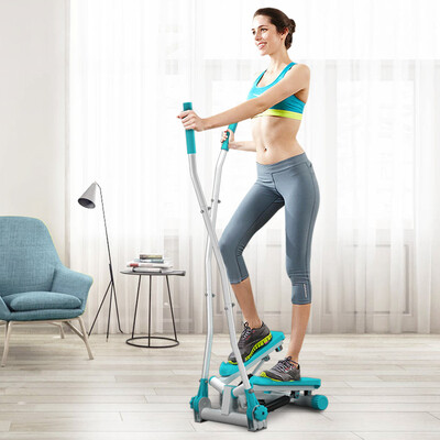 

Double treadmill mute home handrail two-way sports indoor fitness equipment twist waist slimming machine SC-S085 mint green
