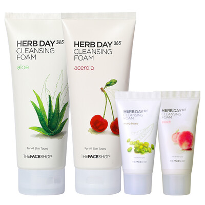 

The Face Shop Daily Cleansing Set Aloe Vera 170g Cherry 170g Cleanser 2