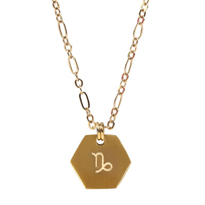 

SURPRESA V Zodiac Necklace Plated Golden Pendant Constellation Necklace Astrology Choker