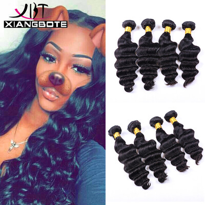 

7A Mink Peruvian Virgin Hair Loose Deep 3 Bundles Peruvian Loose Deep Human Hair Weave Bundles Peruvian Virgin Hair Bundle Deals