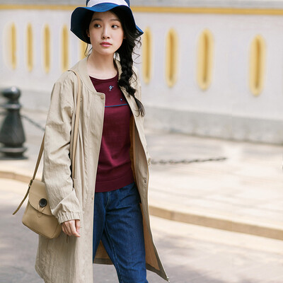 

Yeman INMAN 2017 autumn new windbreaker embroidery wild long paragraph jacket female 1873061056 shallow card of its S