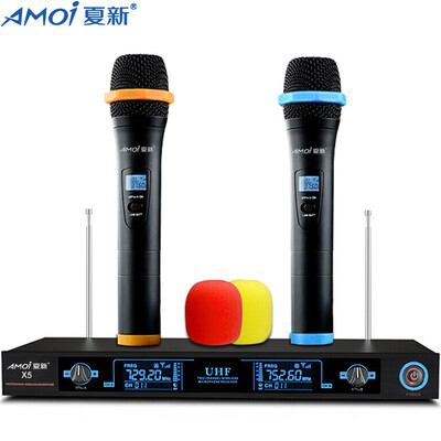 

Amoi X5 Wireless Microphone One Touch Two Wireless Microphone Home Computer Karaoke Microphone