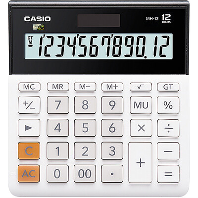

Casio (CASIO): MH-12-WE калькулятор небольшой мощности ширины 12 пар белой профессиональной вычислительной серии