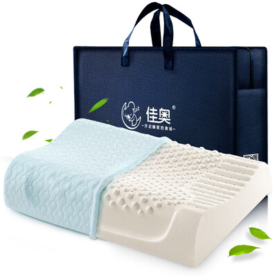 

Jia Austria Thai butterfly natural latex pillow adult neck pillow pillow light blue