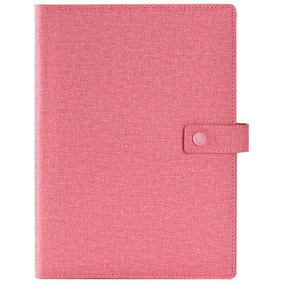 

GuangBo 100 sheets A5 buttoned leaflet notebook leather notepad betty red GBP8607