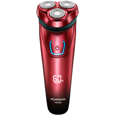 

FLYCO FS338 Washable Rechargeable Rotary Electric Shaver Razor 3D Floating Heads 1 Hour Quick Charge