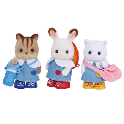 

Senbei children family Japanese brand princess toys girl doll house simulation forest family flocking doll figures doll - kindergarten mate SYFC52628