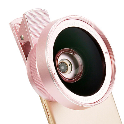 

Adventure LIEQI LQ-025 mobile phone lens anti-distortion wide-angle macro set Apple Huawei external camera self-timer camera lens rose gold