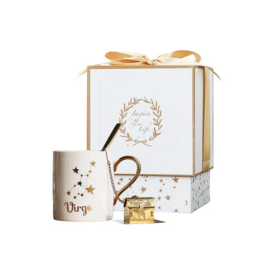 

Mizi home creative ceramic constellation mug cup gift box