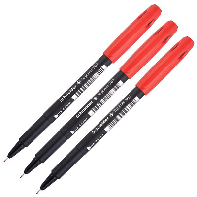 

Ши Наайд (Шнайдер) пера иглы крюк линии эскиза рисунок ручка ручка 0.4mm Topliner967 загружен красный 3