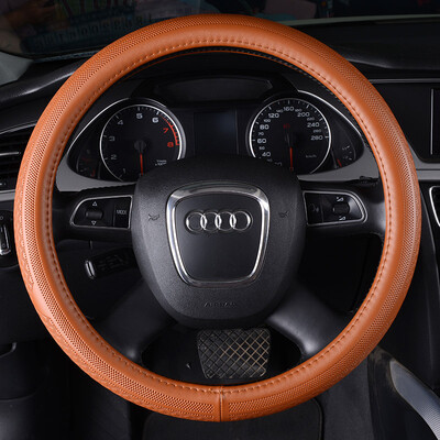 

Antarctic Nanjiren car steering wheel car with the first layer of leather leather handle universal four seasons coffee color