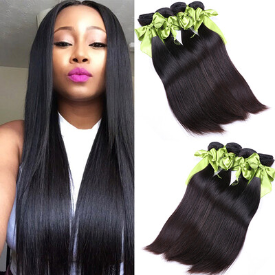 

Mink Brazilian Virgin Hair Straight 4 Bundles 8A Grade Virgin Unprocessed Human Hair Brazilian Straight Hair Weave Bundles Sale