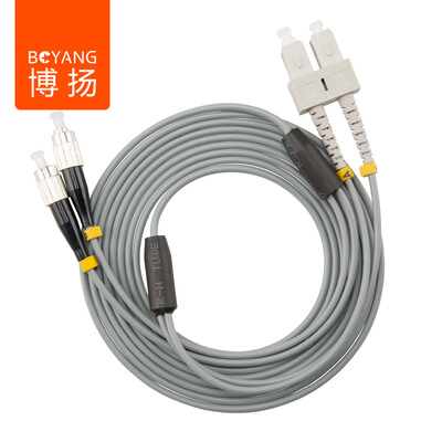 

Bo Yang BOYANG BY-K10312MM carrier-grade armored fiber jumpers transceiver pigtail 10 meters FC-SC multi-mode dual-core
