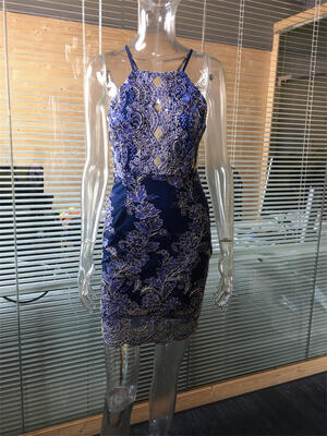 

The new bud silk condole belt female sexy backless dress skirt