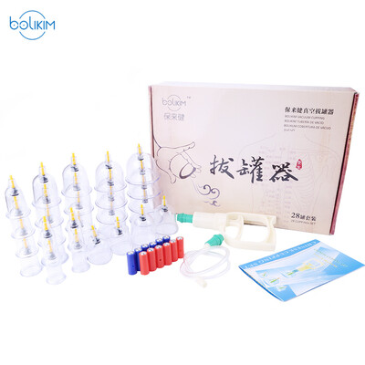 

BOLIKIM 28Pcs Massage Cans Massager Health Monitors Product Cans Opener Pull Vacuum Cupping Massage Cupping Massage Bank Tank Set