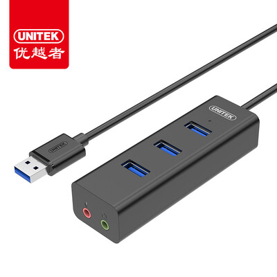 

Улучшенный человек (UNITEK) usb2.0 внешний звук USB разветвитель тащили три скорости Концентратор Интерфейс компьютера Free наушников комбинированный датчик привода Y-2199BK