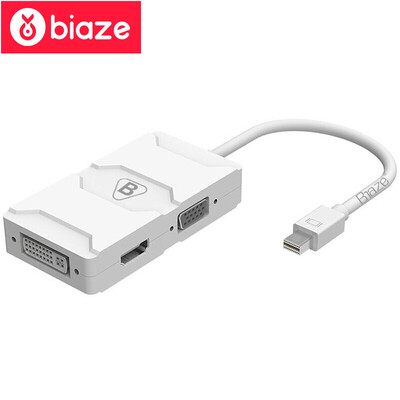 

BIAZE Mini DP to VGA HDMI DVI triple converter Mini Displayport lightning interface adapter macbook external display ZH8-2K