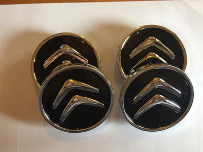 

4Pcs x 60 мм Citroen сплава колеса центра Cap хаб C2 C4 C5 C6 C-Quatre черный хром логотип