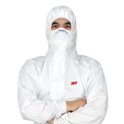

3M 4545 Protective clothing overalls with caps Siamese particles dustproof liquid limited spray non-woven safety clothing L