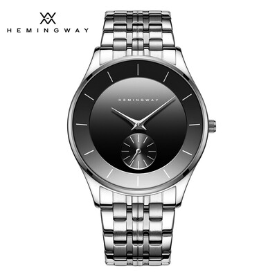 

HEMINGWAY Casual Business Stainless Steel Quartz Mens Watch with Sub-dial