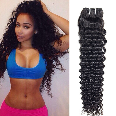 

Indian Deep Wave Hair 3 Bundle Deals Cheap Human Hair Weave 8A Grade Virgin Unprocessed Human Hair Deep Wave Wet And Wavy Weave