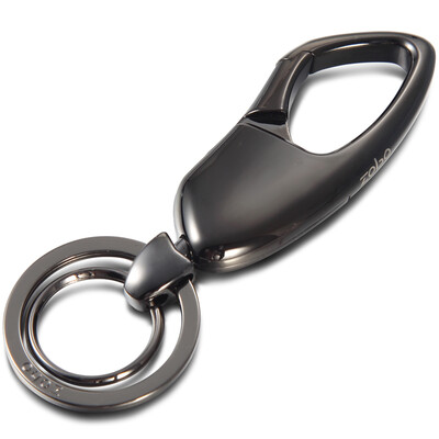 

Zobo Car Keychain Simple Parent Ring Double Keyring Keyring ZB-908 Silver Car Ornament Gift Birthday Gift