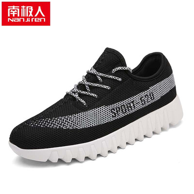 

Nanjiren casual shoes Mens fashion mesh breathable running mens shoes 17033NJ1779 black&white 41