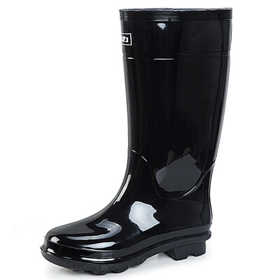 

Back Warrior rain boots mens high-tube waterproof non-slip rain boots outdoor rain boots shoes rubber shoes HXL838 black high tube 40