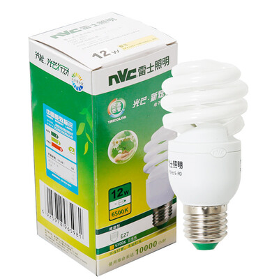 

[Jingdong Supermarket] NVC lighting (NVC) energy-saving lamps E27 large mouth spiral 12W6500K daylight color (white)
