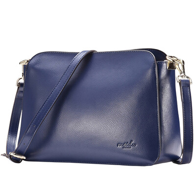 

Each degree (MEIDU) simple female bag leather shoulder bag wild lady Messenger bag package bag MWB140312 blue