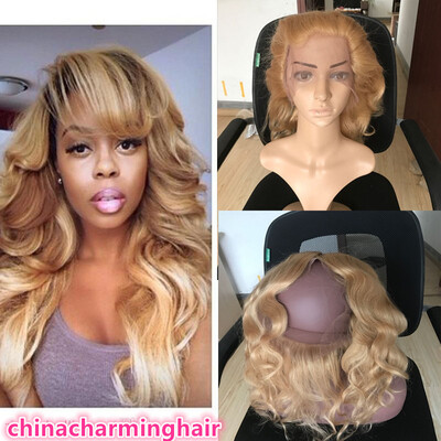 

Honey Blonde 27 # 360 Band Full Lace Frontal 22.5 * 4 * 2 Бразильские волосы Virgin 360 градусов Кружева Фронтальные застежки Швейцарский кружевной волной тела