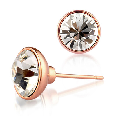 Yoursfs @ Круглые серьги для женщин для женщин Роскошная верхняя прозрачная циркония с абразивными серебряными цветными бриллиантами