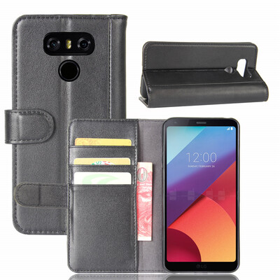 

GANGXUN LG G6 Чехол из натуральной кожи с магнитной крышкой Kickstand Card Slot Wallet Pouch для LG G6