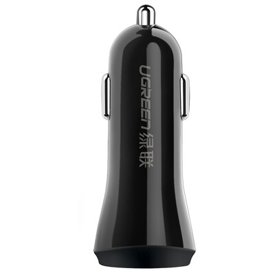 

Green Union QC3.0 Car Charger 5V2.4A Dual USB Fast Charge Charging Head Cigarette Car Charger Toggle Two Towel Small Millet And Apple Apple Mobile Flat Panel Universal 40309 Black