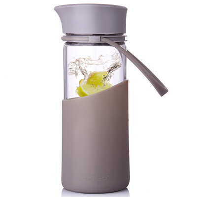 

【Jingdong Supermarket】 MIGO glass water cup 0.4L with lid portable tea cup car travel glass bottle men and women