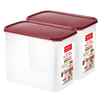 

JEKO&JEKO plastic refrigerator storage box moisture storage storage box 95L 2 Pack pill box storage box rectangular sealed box dark red SWB-5444