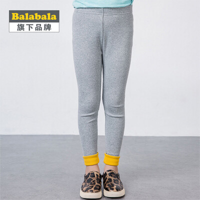 

Badibadi girl's pants children's clothing hit color flanging casual wear long pants 173170212BD in the gray