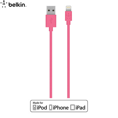 

Belkin Apple MFI Certified Data Cable Charging Line Lightning Interface Pink 12m for iPhone 77 Plus 6s 6s Plus SE