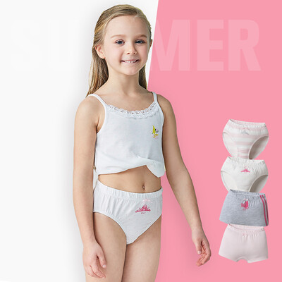 

Disney (Disney) 4 children's clothes cotton underwear girls girls teenagers triangle angle shorts 48176Y0 four color installed 130