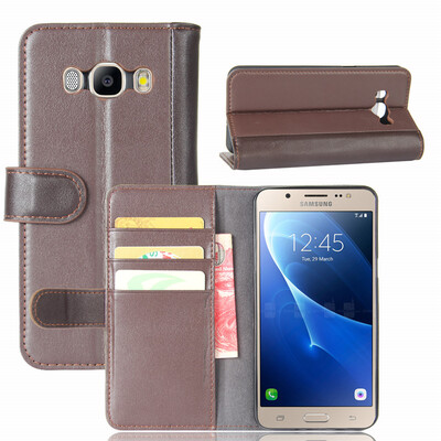 

GANGXUN Samsung Galaxy J5 2016 Case Genuine Leather Magnetic Flip Cover Kickstand Card Slot Wallet Pouch for Samsung J510