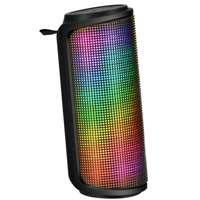 

Blue Yue LEnRuE M4 LED Colorful lights Bluetooth speakers Mini portable outdoor small audio card phone subwoofer computer audio black