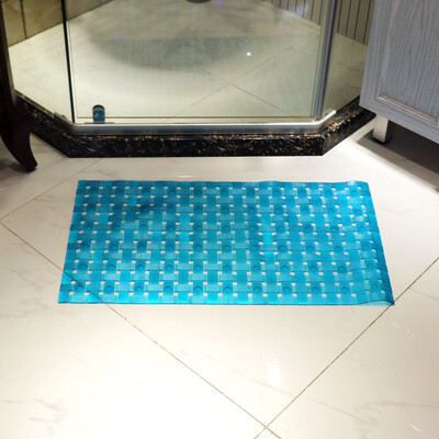 

Limei adsorption LIDIMEI non-slip hollow PVC woven mats translucent sea blue 40 70cm