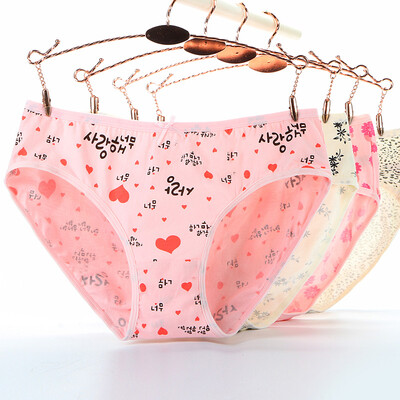 

Hengyuan Xiang Ms underwear breathable girl briefs elastic printing sexy waist safety pants 0211 models 16590