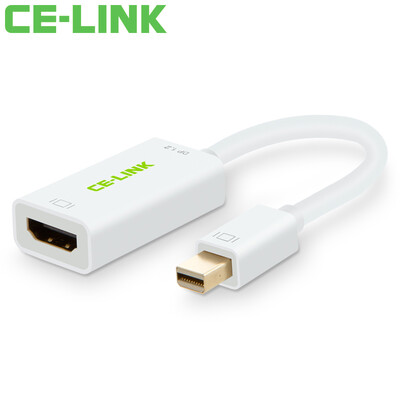

CE-LINK Mini DP to HDMI Converter 1.2 Mini DisplayPort для HDMI-адаптера Apple MacBook Lightning TV Projector White A1636