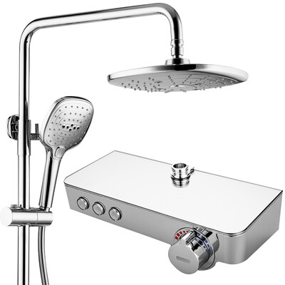 

BSITN Boston Bathroom Shower Set Bathroom Button Shower Three Faucet Knob Adjustable Shower Bowl A1-Y